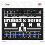 Thank An Officer Novelty Rectangle Sticker Decal