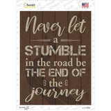 Stumble in the Road Novelty Rectangle Sticker Decal