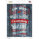 Selectively Social Novelty Rectangular Sticker Decal