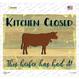 Kitchen Closed Novelty Rectangular Sticker Decal