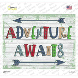 Adventure Awaits Novelty Rectangular Sticker Decal