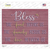 Bless Food Family Love Novelty Rectangular Sticker Decal