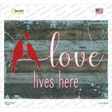 Love Lives Here Novelty Rectangular Sticker Decal
