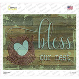 Bless Our Nest Novelty Rectangular Sticker Decal