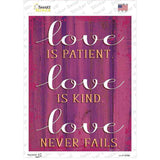 Love Is Patient Novelty Rectangular Sticker Decal