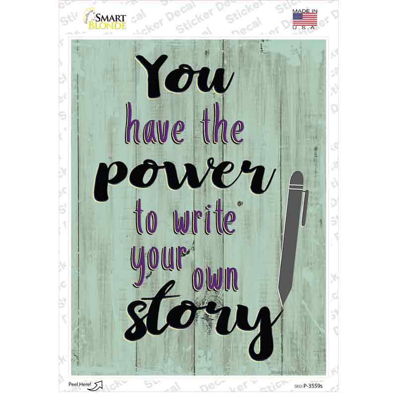 Write Your Own Story Novelty Rectangular Sticker Decal