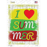 I Love Summer Novelty Rectangular Sticker Decal