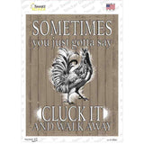 Cluck It Novelty Rectangular Sticker Decal