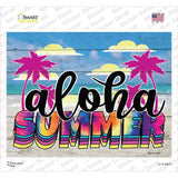 Aloha Summer Tie Dye Novelty Rectangle Sticker Decal