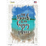 Beach Is My Happy Place Novelty Rectangle Sticker Decal