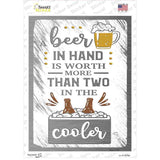 Beer In Hand Novelty Rectangle Sticker Decal