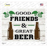 Good Friends Great Beer Novelty Rectangle Sticker Decal
