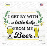 Help From My Beer Novelty Rectangle Sticker Decal