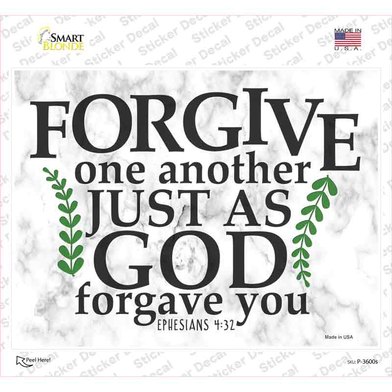 God Forgave You Bible Verse Novelty Rectangle Sticker Decal