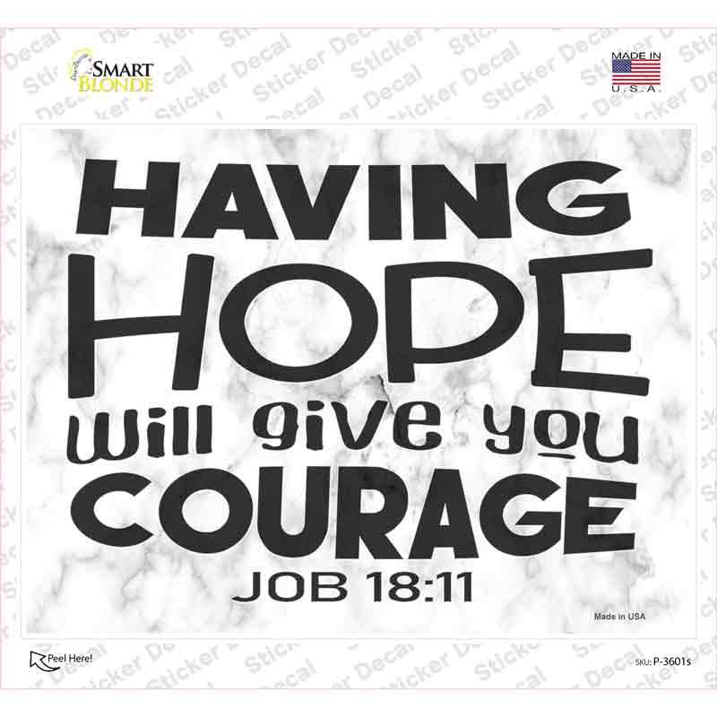 Give You Courage Bible Verse Novelty Rectangle Sticker Decal