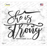 She Is Strong Bible Verse Novelty Rectangle Sticker Decal