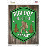 Bigfoot Hunting Permit Novelty Rectangle Sticker Decal