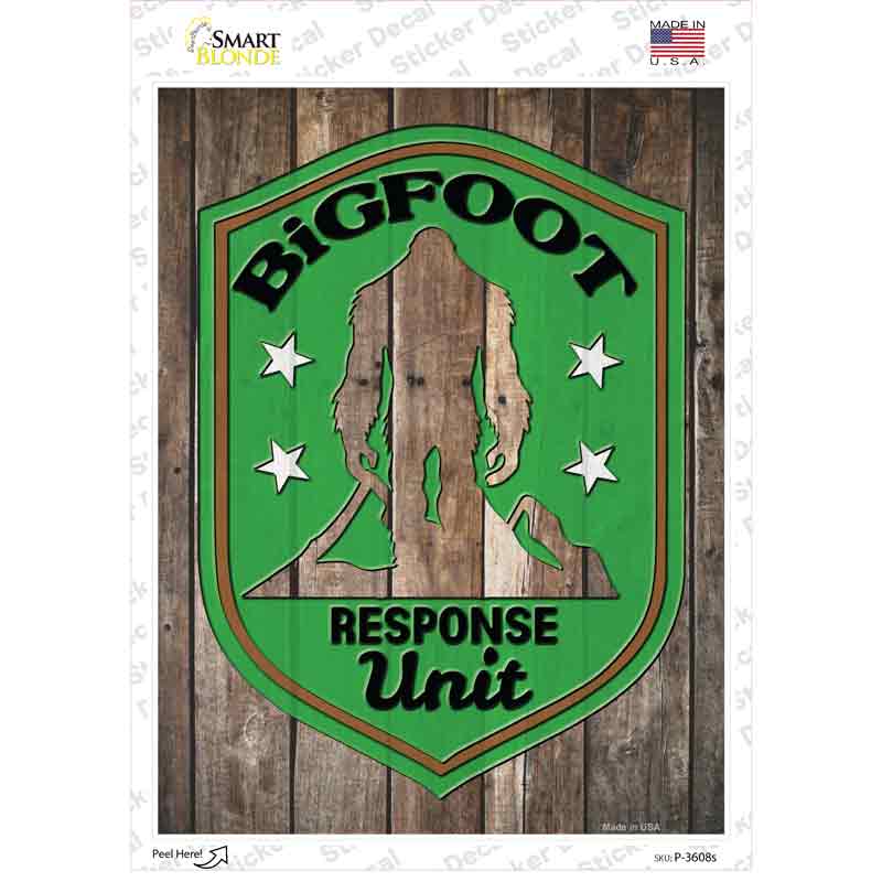 Bigfoot Response Unit Novelty Rectangle Sticker Decal