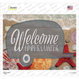 Welcome To Our Camper Novelty Rectangle Sticker Decal