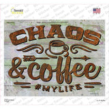 Chaos And Coffee Novelty Rectangle Sticker Decal