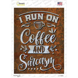Coffee And Sarcasm Novelty Rectangle Sticker Decal