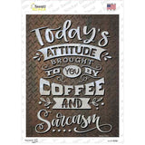 Brought By Coffee And Sarcasm Novelty Rectangle Sticker Decal