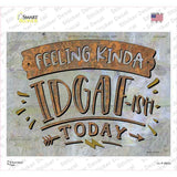 Feeling Kinda IDGAF Novelty Rectangle Sticker Decal