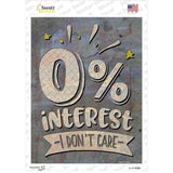 Zero Interest Novelty Rectangle Sticker Decal