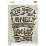 Selectively Social Novelty Rectangle Sticker Decal