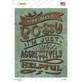 Aggressively Helpful Novelty Rectangle Sticker Decal