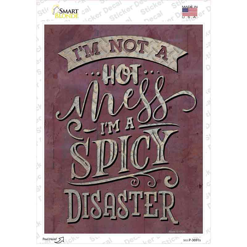 Spicy Disaster Novelty Rectangle Sticker Decal