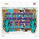 Rodeo Life Turquoise Novelty Rectangle Sticker Decal