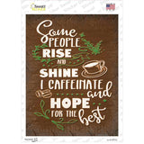 Caffeinate and Hope For Best Novelty Rectangle Sticker Decal