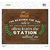 Train Of Thought Leaves Without Me Novelty Rectangle Sticker Decal