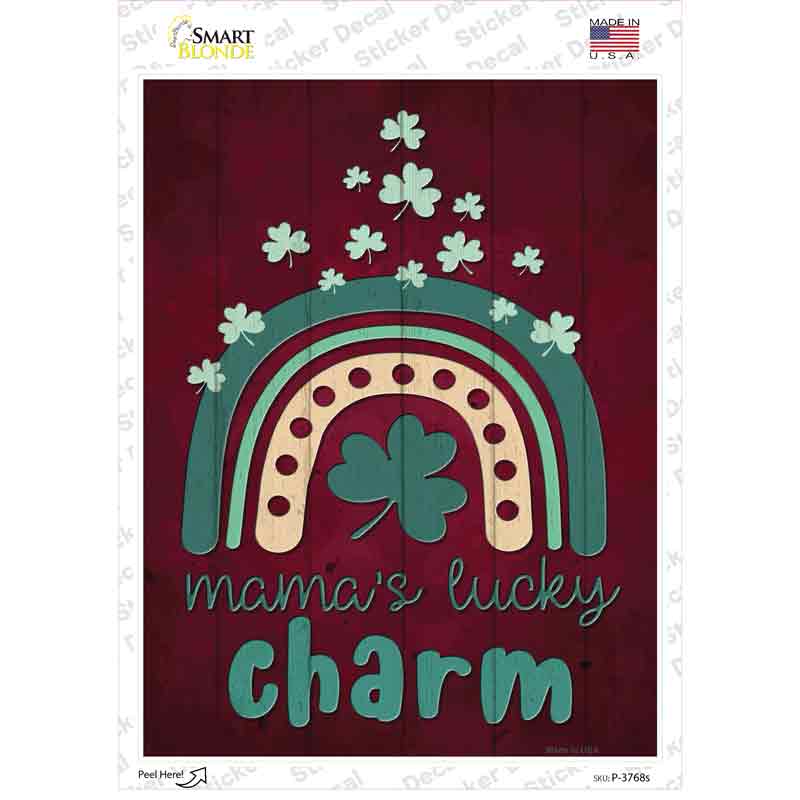 Mamas Lucky Charm Novelty Rectangle Sticker Decal