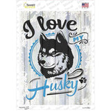 I Love My Husky Novelty Rectangle Sticker Decal