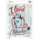 I Love My Chihuahua Novelty Rectangle Sticker Decal