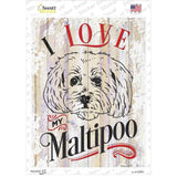 I Love My Maltipoo Novelty Rectangle Sticker Decal