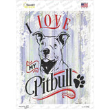 I Love My Pitbull Novelty Rectangle Sticker Decal