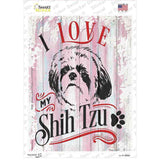 I Love My Shih Tzu Novelty Rectangle Sticker Decal