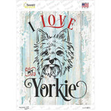 I Love My Yorkie Novelty Rectangle Sticker Decal
