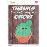 Helping Grow Yellow Dots Cactus Novelty Rectangle Sticker Decal