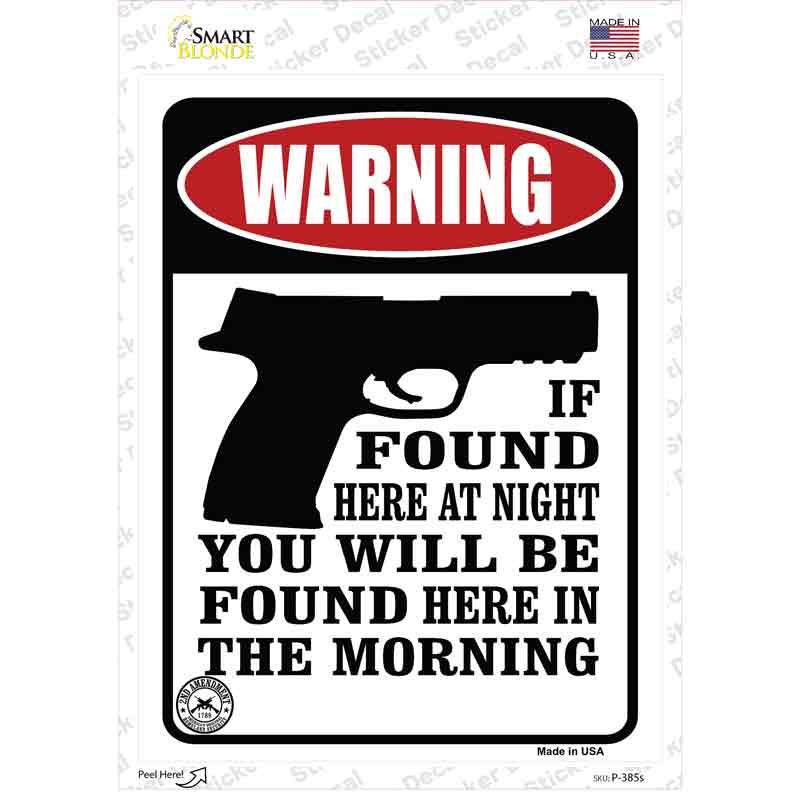 If Found Here Novelty Rectangle Sticker Decal