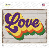 Love Rainbow Novelty Rectangle Sticker Decal