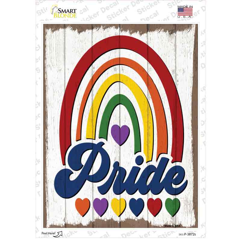 Pride With Rainbow Novelty Rectangle Sticker Decal