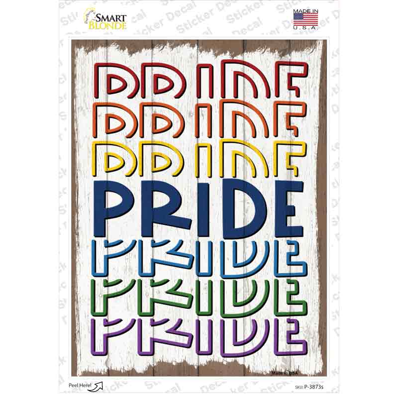 Rainbow Pride Novelty Rectangle Sticker Decal