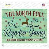 North Pole Reindeer Games Novelty Rectangle Sticker Decal