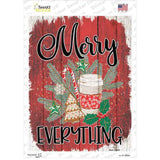 Merry Everything Red Novelty Rectangle Sticker Decal