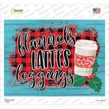 Flannels Lattes Leggings Novelty Rectangle Sticker Decal