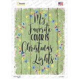My Favorite Color Christmas Lights Novelty Rectangle Sticker Decal